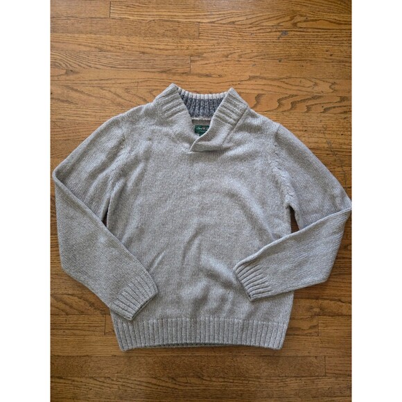 Vintage David Taylor Mens Size Medium V-Neck Gray Knit Sweater - Picture 1 of 6